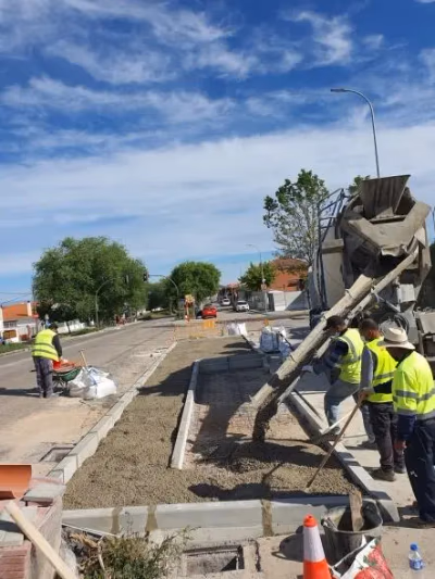 Construcción de parada de autobús